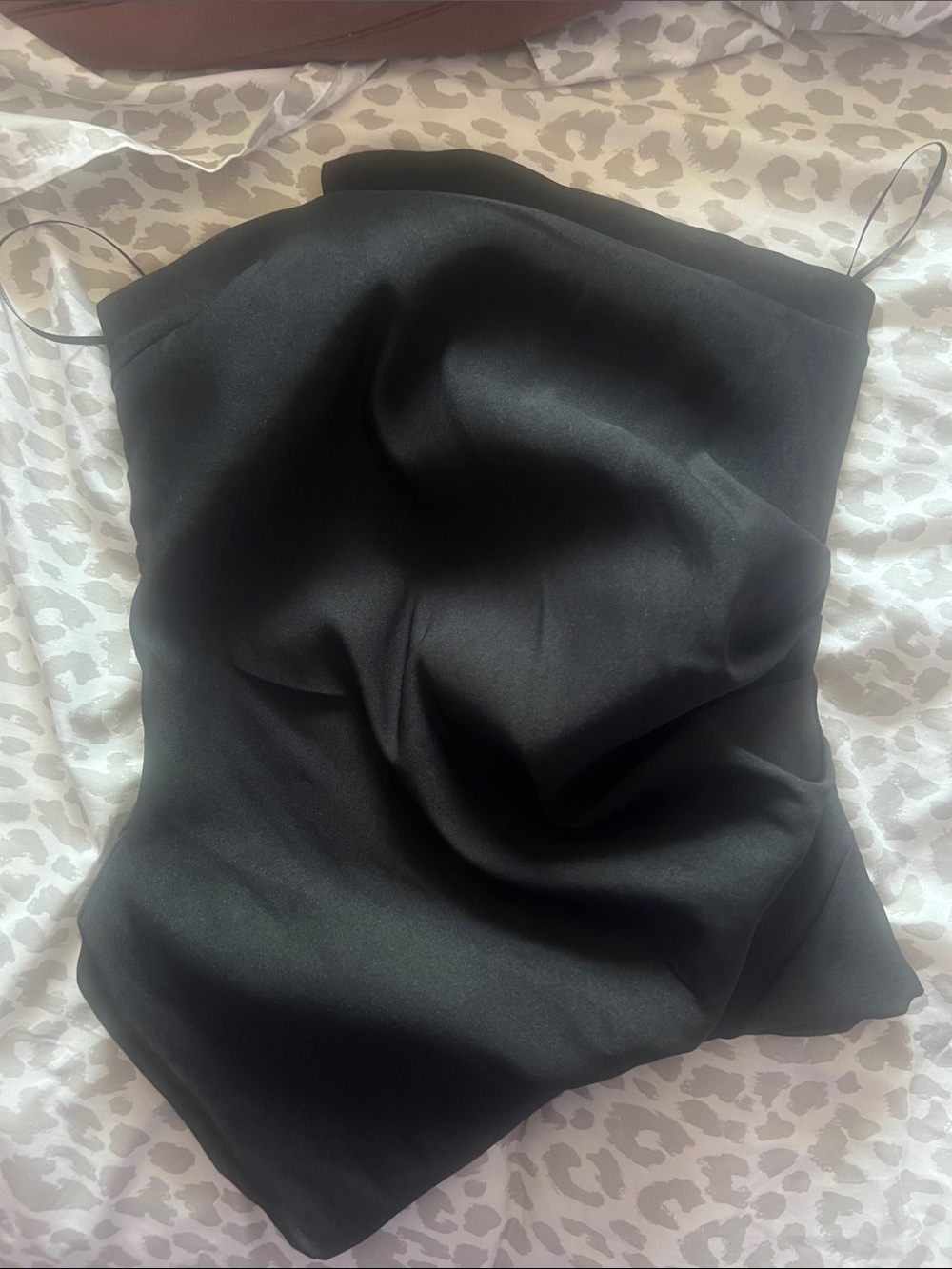Sleek Black Asymmetric Tube Top